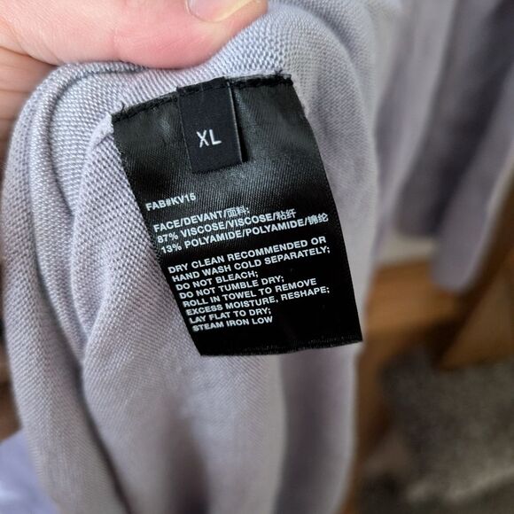 Lafayette 148 Ballet Studio Maxi Aster Gray Lavender Dress Size XL - Picture 4 of 7